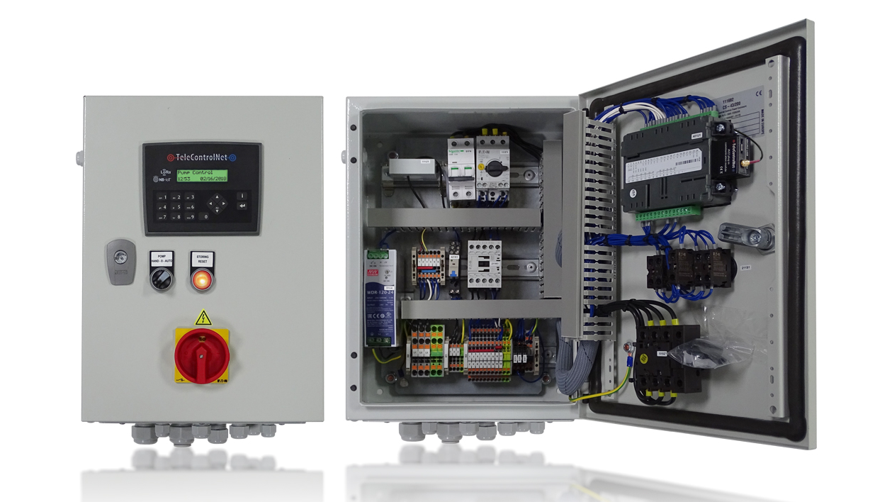 Standaard schakelkast minipompgemalen met LoRa insteekmodule