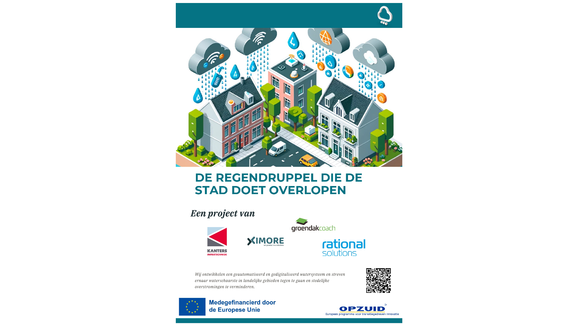 Innovatieproject De regendruppel die de stad doet overlopen