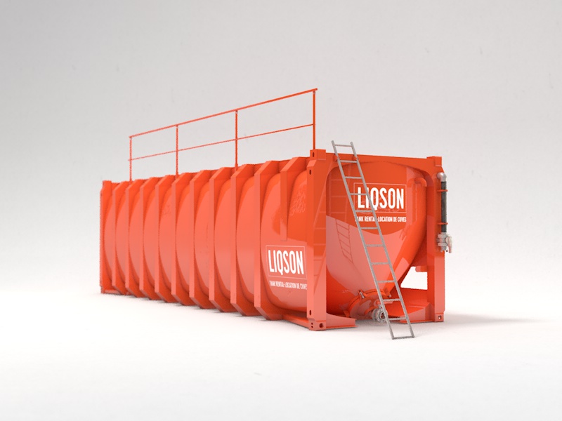 50m³ aluminium opslagtank met epoxy coating