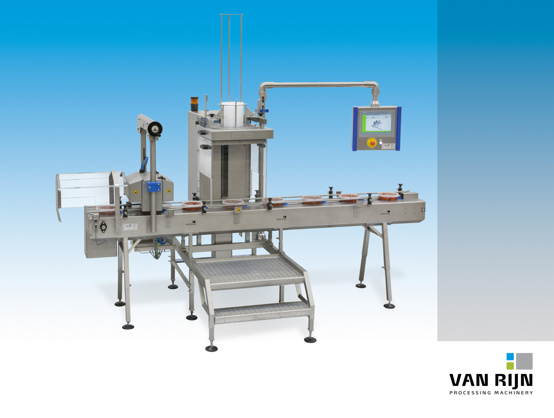 Compacte vul- en sluitlijn voor emmers