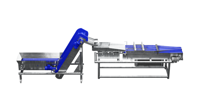 Opvoer elevator met een – innovatie – product uitlijn machine