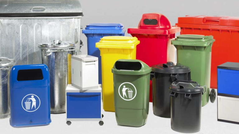 Waste containers, bins and spill containment