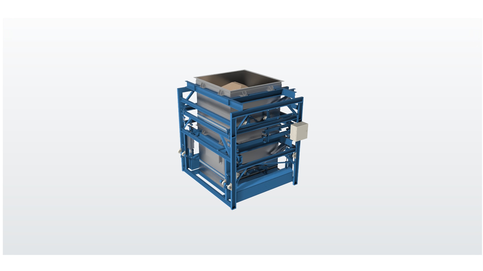 Duplexweger voor doorstroom van product.