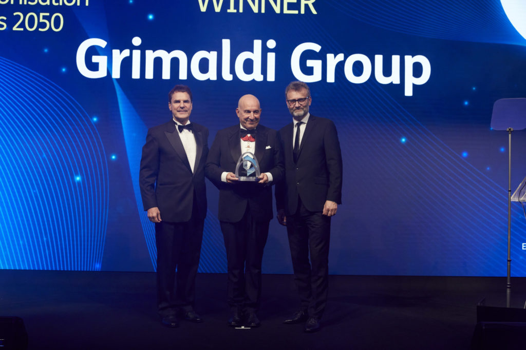 GRIMALDI GROUP WINS EXCELLENCE IN DECARBONISATION TOWARDS 2050 AT THE LLOYD’S LIST EUROPE AWARDS