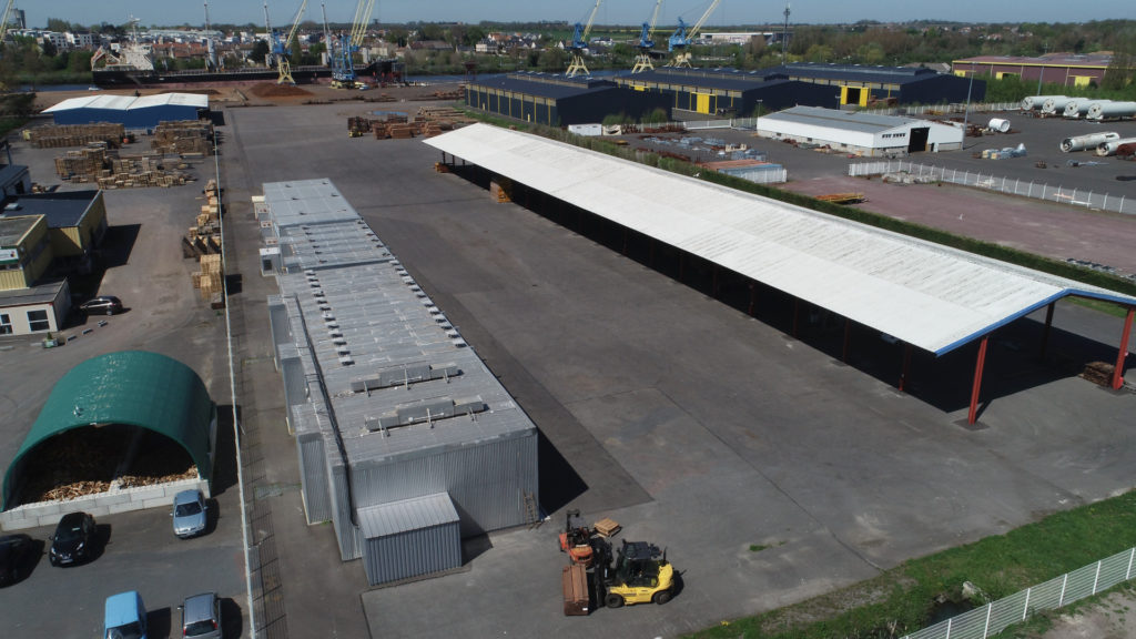 Port of Caen-Ouistreham: Wood dryers in the immediate vicinity of the berths