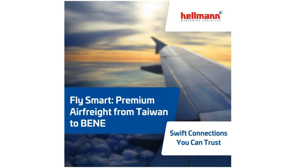 Fret aérien premium de Taïwan vers le Benelux
