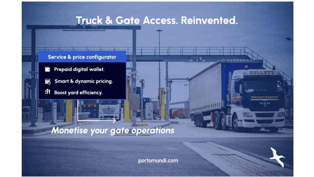Portomundi wallet truck & gate access fees