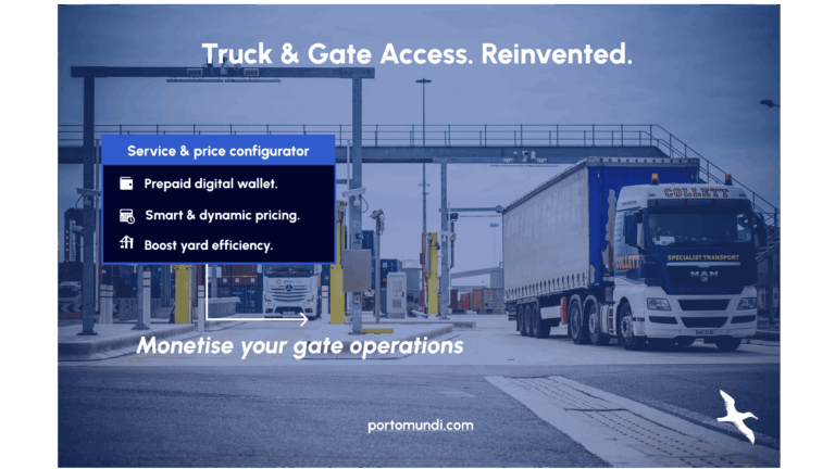 Portomundi wallet truck & gate access fees