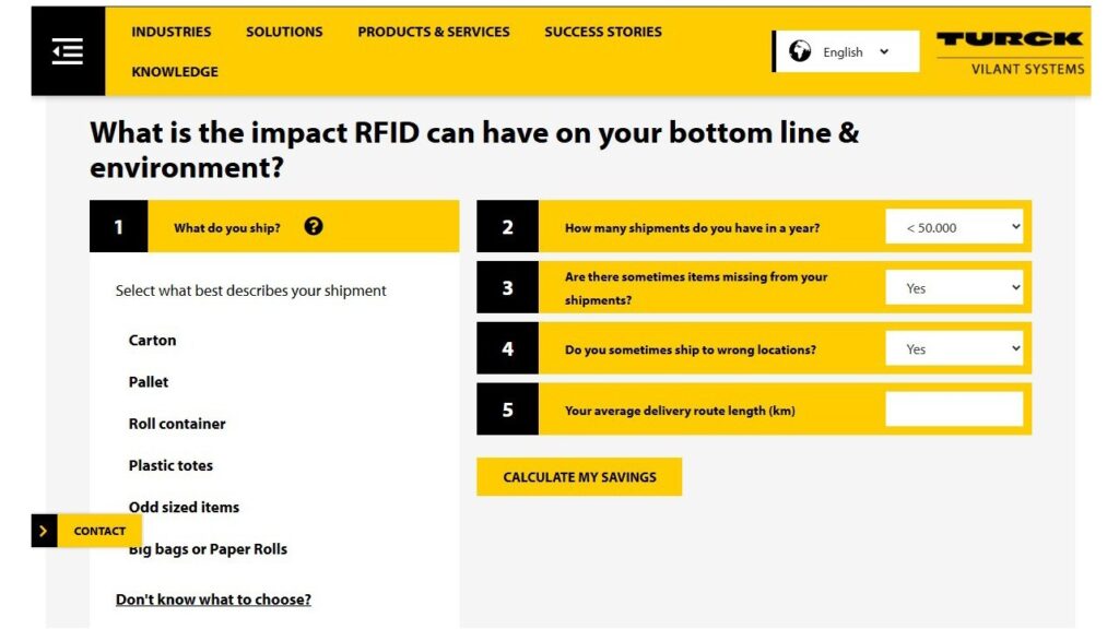 Turck Vilant lance l’outil Shipment Calculator : quel est l’impact de la RFID sur les résultats de votre entreprise et sur l’environnement ?