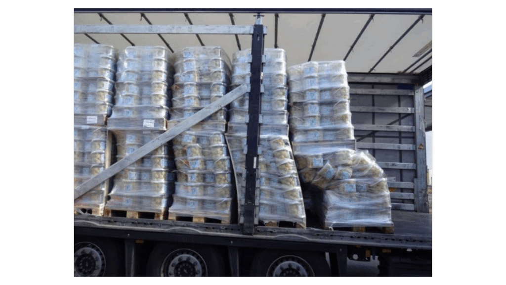 Higher load security for products on pallets