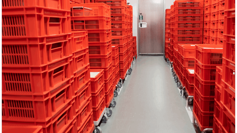 Caisses en plastique pour le stockage de la glace