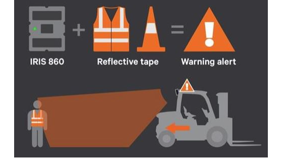 SEEN SAFETY IRIS™860 CAPTEUR DÉTECTION MARCHE ARRIÈRE POUR CHARIOTS ÉLÉVATEURS ET MACHINES DE TERRASSEMENT