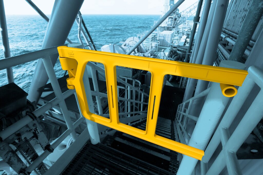 AXES GATE – Fall protection for ladderway openings and platforms.