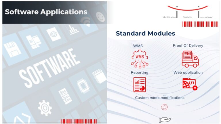 Software applications – WMS software – Production – Tailormade applications – SAP/Oracle Interfacing