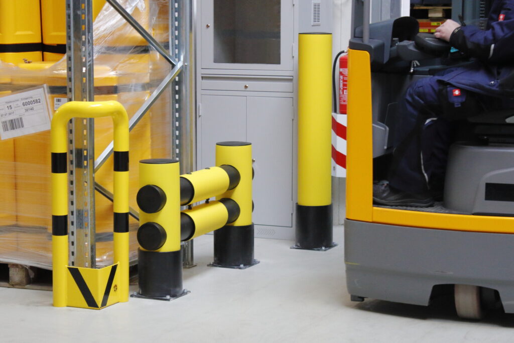 Barrière flexible en bout de rack