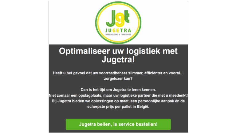 Optimaliseer uw logistiek met Jugetra!