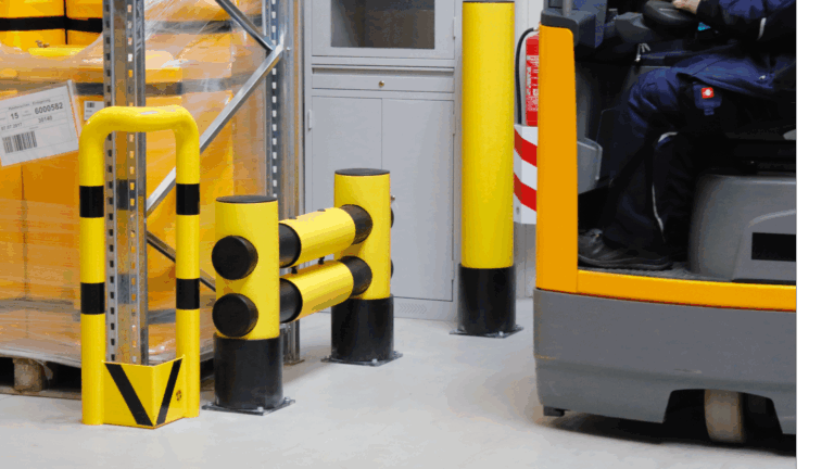 Barrière flexible en bout de rack