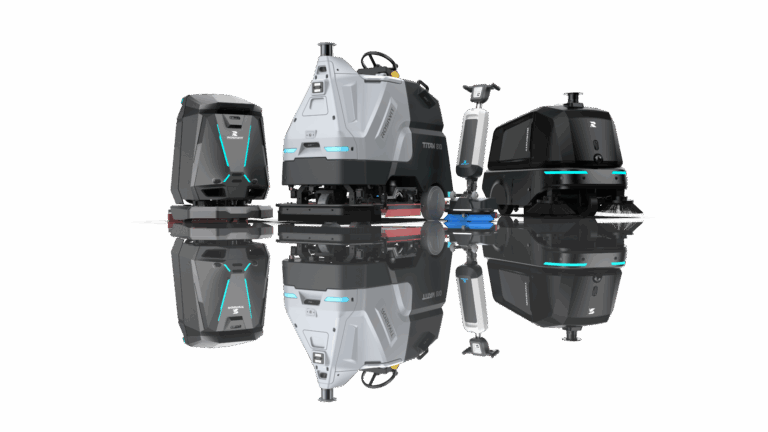 Le dernier cobot laveur-serpillière intelligent : ROSIWIT Skywalker en action