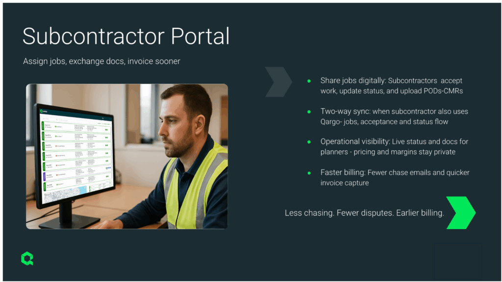 Subcontractor portal