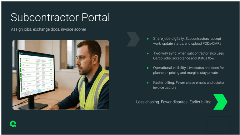 Subcontractor portal