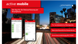 active mobile – Die Fahrer-App zur Abholung und Zustellung mit durchgängigen Datenfluss zur Unterstützung Ihrer bestehenden Systeme.