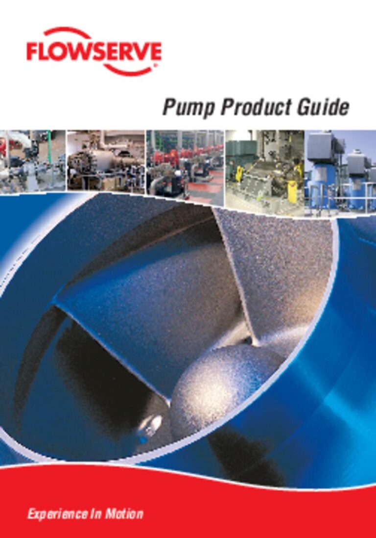 Flowserve’s pump product guide/catalog