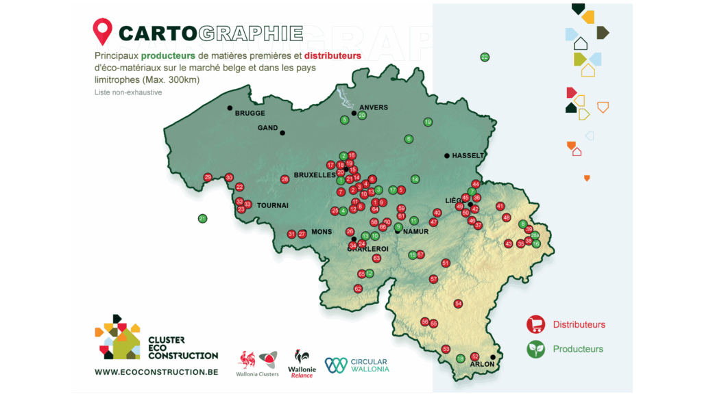 Cartographie des acteurs de l’éco-construction : distributeurs et producteurs
