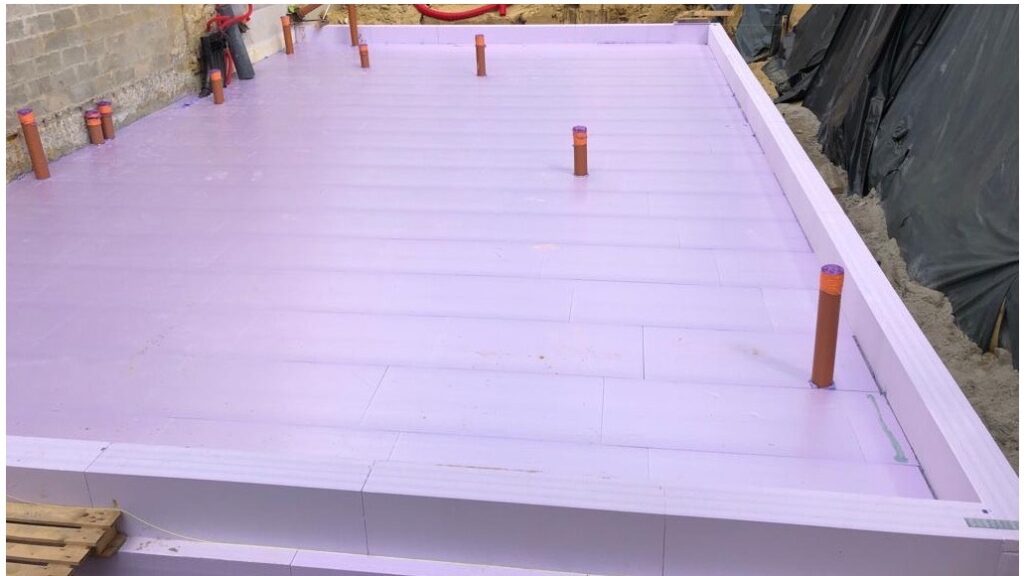 Coffrage et isolation sous radier