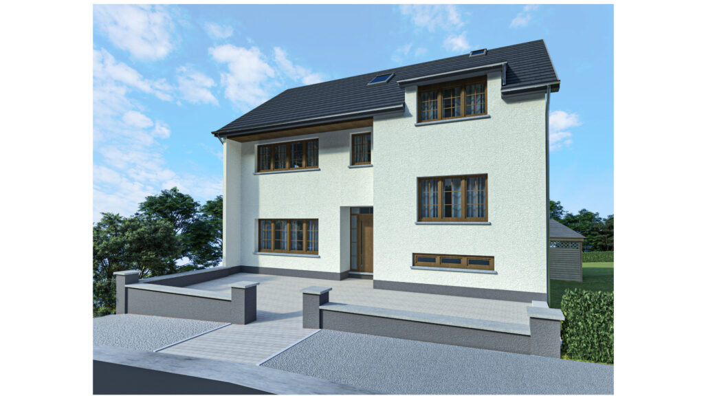 Un exhaussement d’une 4 façades à Ciney