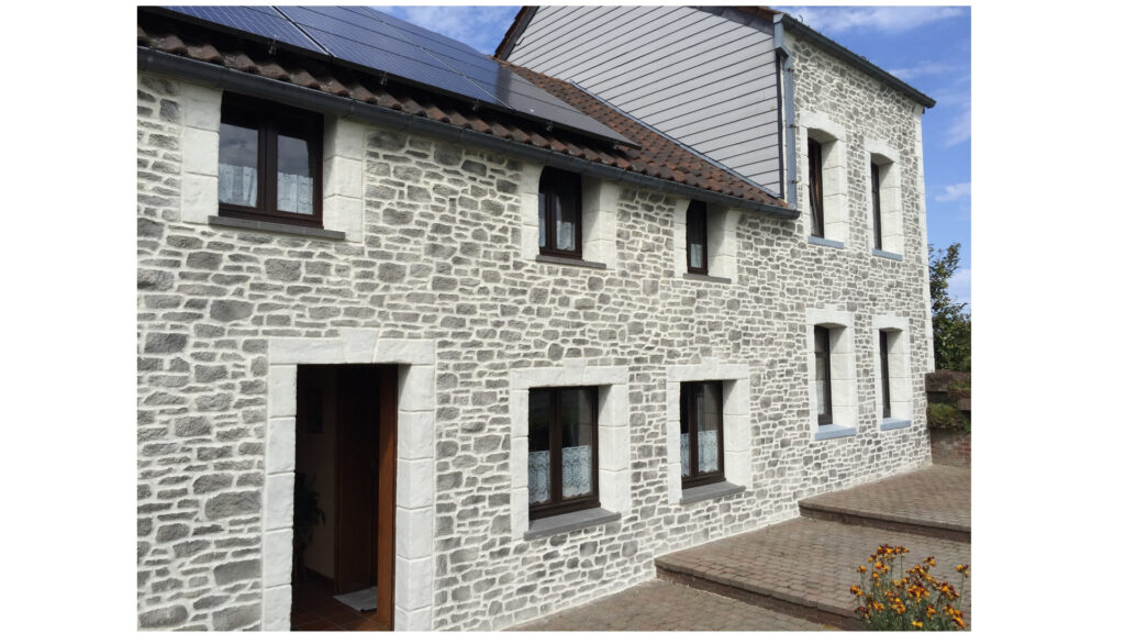 Enduit à la chaux imitation pierre