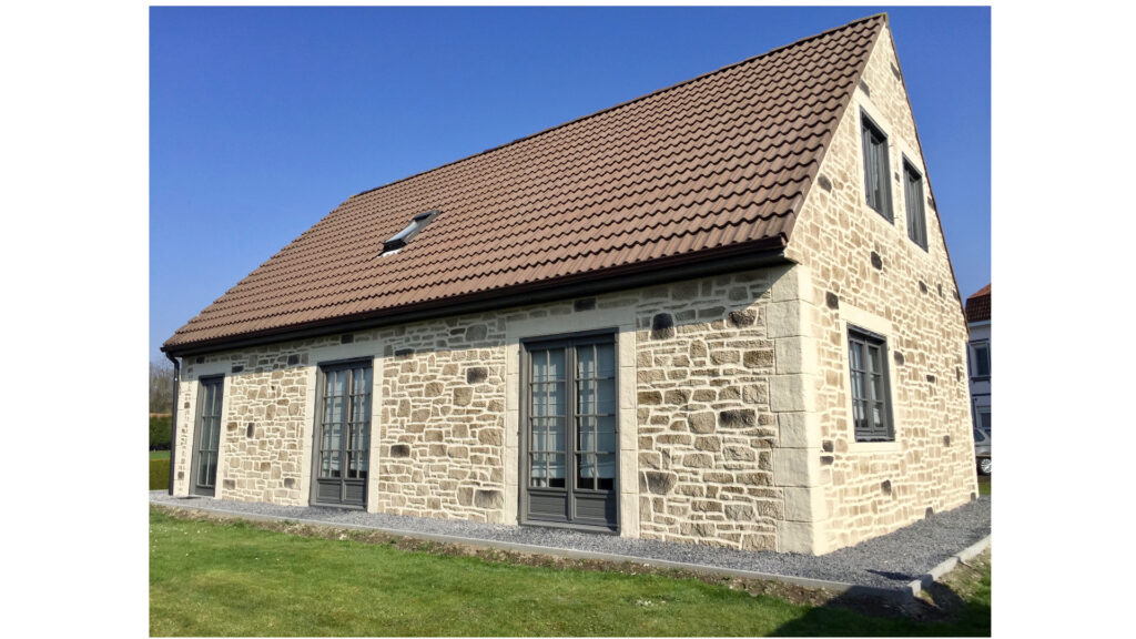 Enduit à la chaux imitation pierre