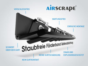 AirScrape – Die staubfreie Förderband Seitenabdichtung