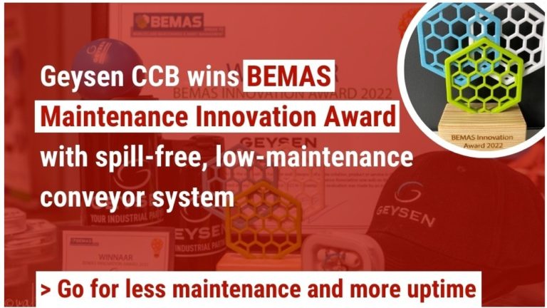 Geysen wins the BEMAS Maintenance Innovation Award