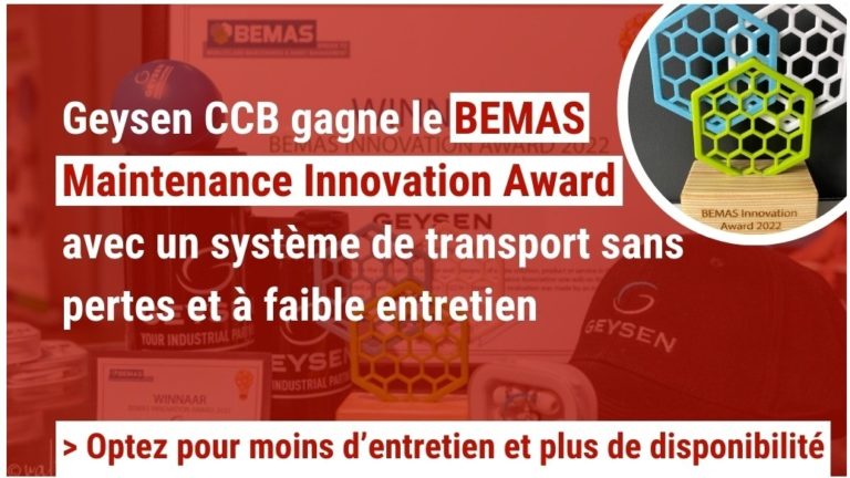 Geysen gagne le BEMAS Maintenance Innovation Award