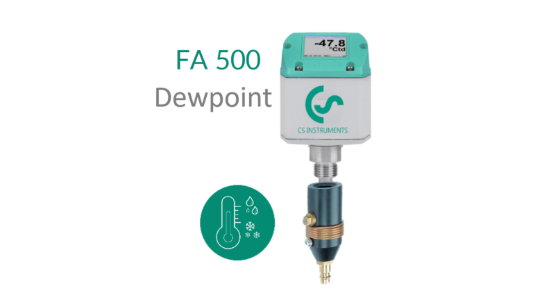Dauwpuntsensor om het vocht in de perslucht te meten met meetkamer type FA500