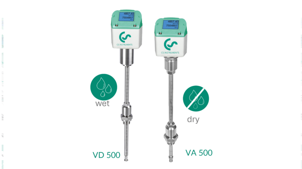 Insteek debietmeter voor perslucht type VA500 en VD500