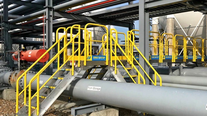 Industrial modular stairs and work platforms from Erectastep