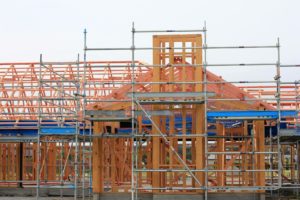 Houtskeletbouw in stelling