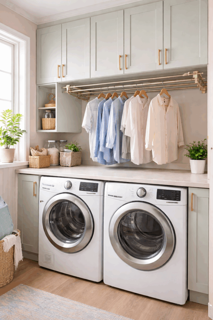 Bright and tidy laundry room