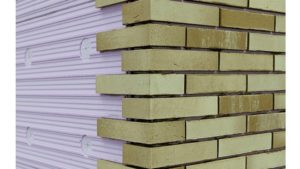 Gevelisolatie met baksteenstrips