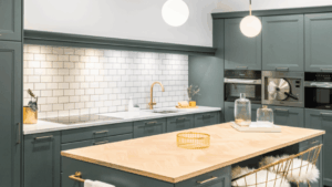 Trendy groene keuken