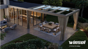 Terrasoverkapping met glazen dak