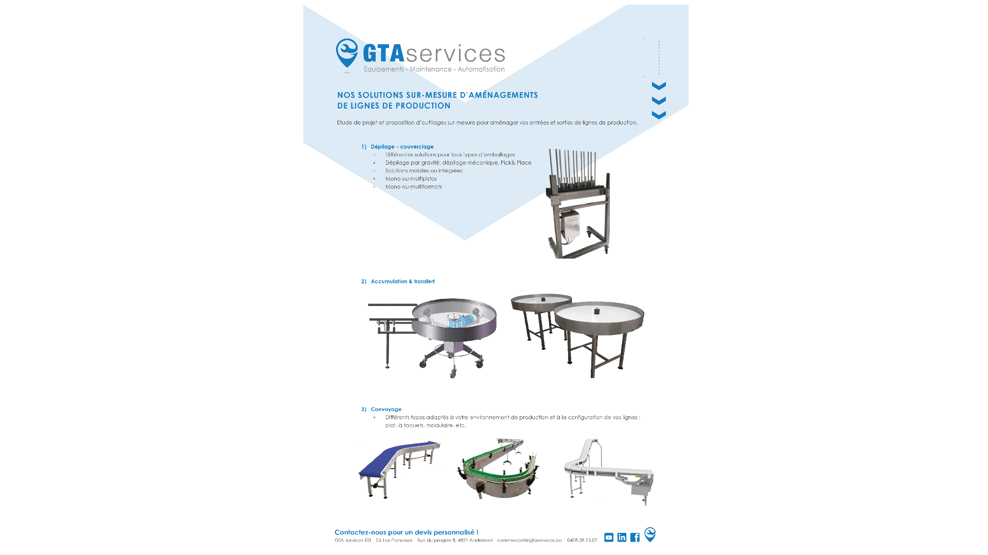 Nos solutions surmesure d’aménagements de ligne