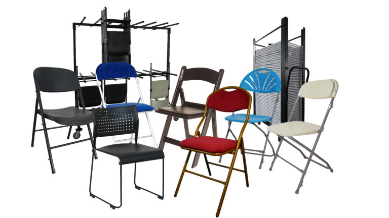 Vouwstoelen – Stapelstoelen – bijzettafels
