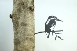 Geluksvogel roest metaal IJsvogel