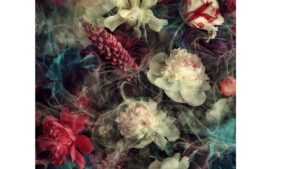 Foto kunst schilderij smoky flowers