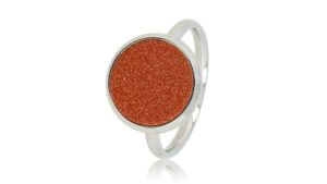 Zilveren ring met Gold Sandstone edelsteen