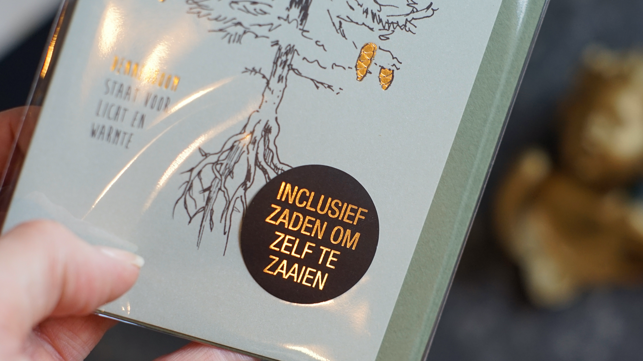 Wenskaarten lang met zaden en envelop