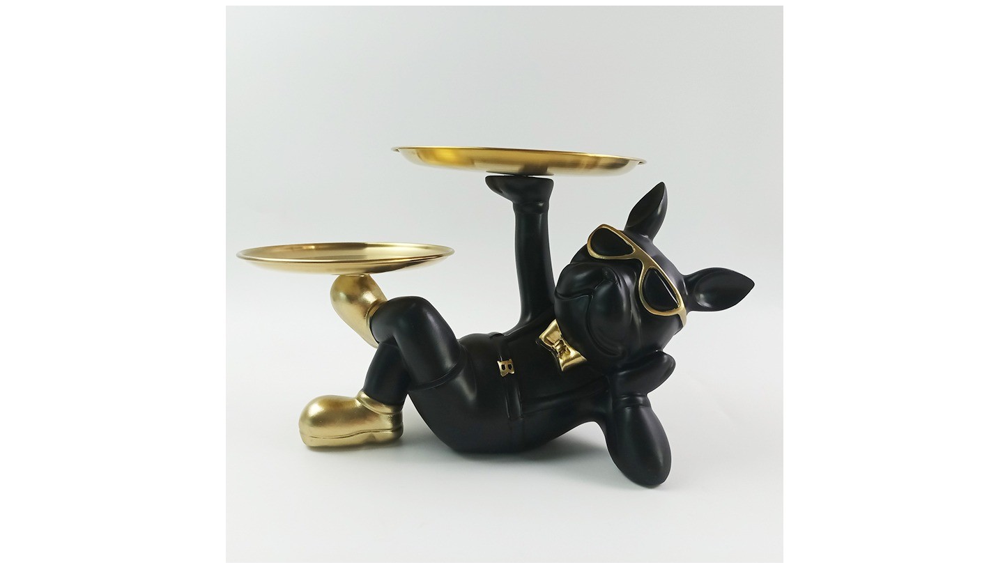 Bulldog with tray black