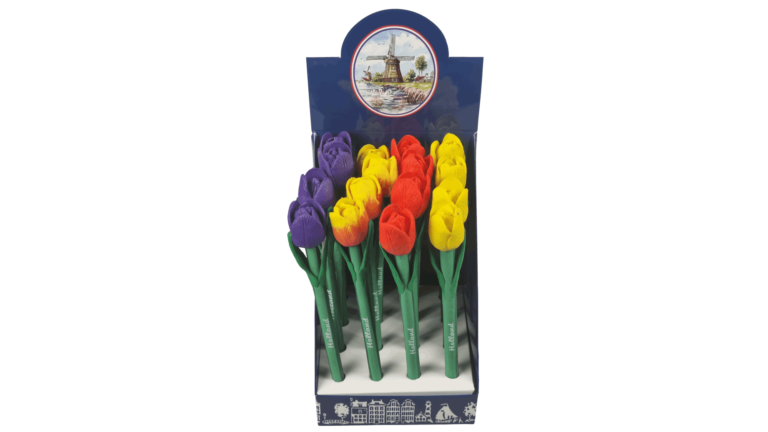 Display filled with 16 Tuli-pens